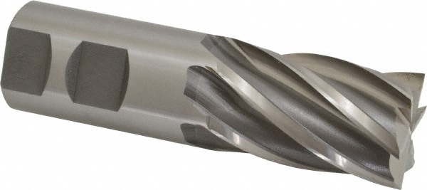 OSG 5416500 Square End Mill: 1-1/4 Dia, 2 LOC, 1-1/4 Shank Dia, 4-1/2 OAL, 6 Flutes, Cobalt Image