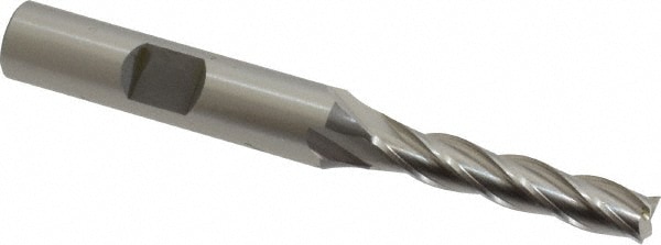 OSG 5460300 Square End Mill: 1/4 Dia, 1-1/4 LOC, 3/8 Shank Dia, 3-1/16 OAL, 4 Flutes, Cobalt Image