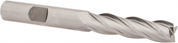 OSG 5460500 Square End Mill: 3/8 Dia, 1-1/2 LOC, 3/8 Shank Dia, 3-1/4 OAL, 4 Flutes, Cobalt Image