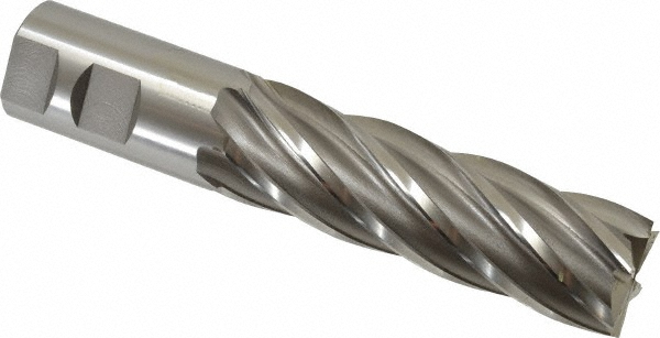 OSG 5466500 Square End Mill: 1-1/4 Dia, 4 LOC, 1-1/4 Shank Dia, 6-1/2 OAL, 6 Flutes, Cobalt Image