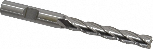 OSG 5580400 Square End Mill: 5/16 Dia, 2 LOC, 3/8 Shank Dia, 3-3/4 OAL, 4 Flutes, Cobalt Image