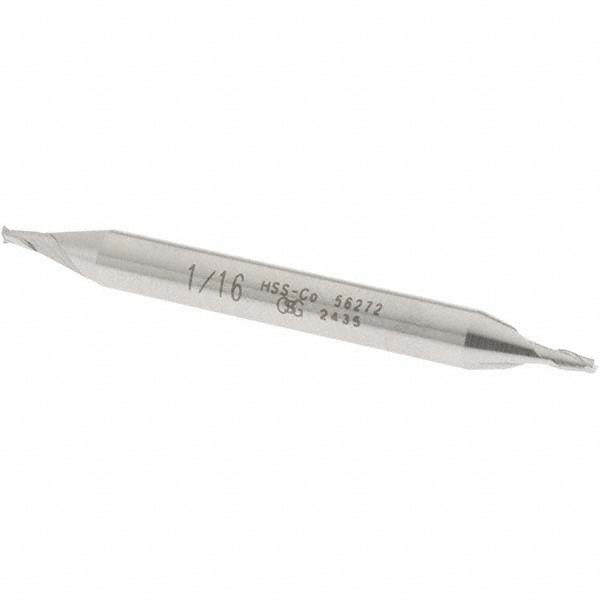OSG 5627200 Square End Mill: 1/16 Dia, 3/32 LOC, 3/16 Shank Dia, 2 OAL, 2 Flutes, Cobalt Image