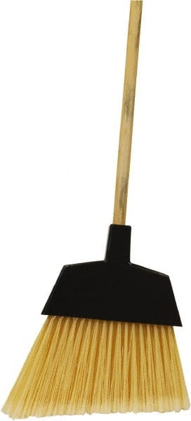 O-Cedar 6400-6 Pack of (6) 12" Wide, Beige PET Bristles, 48" Metal Handle, Angled Brooms 
