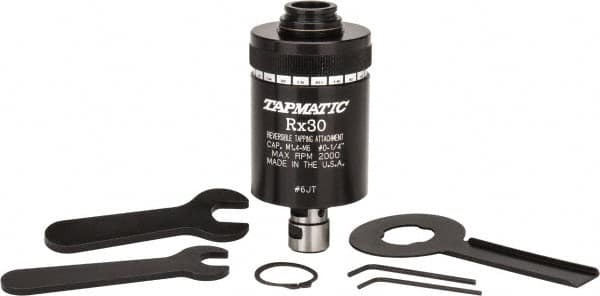 Tapmatic 13006 Model RX30, No. 0 Min Tap Capacity, 1/4 Inch Max Mild Steel Tap Capacity, JT6 Mount Tapping Head 