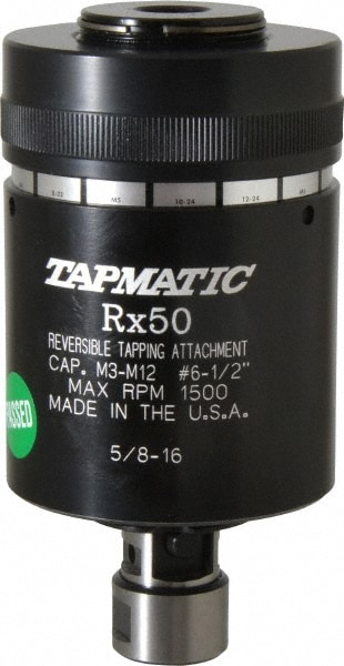 Tapmatic 15062 Model RX50, No. 6 Min Tap Capacity, 1/2 Inch Max Mild Steel Tap Capacity, 5/8-16 Mount Tapping Head Image