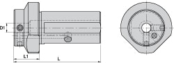 Kennametal 1566079 Boring Bar Reducing Adapter: KM63XMZ Image