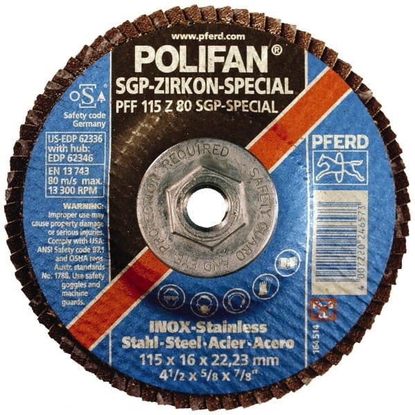 5" Pferd  62399 Layered Flap Disc 60 Grit $24 Sanding Zirconium 5/8-11