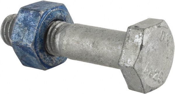 Hex Head Bolt: 1/2-13, 2-1/4" Length Under Head, Steel, Grade A325
