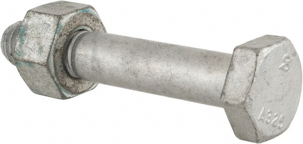 Hex Head Bolt: 1/2-13, 3" Length Under Head, Steel, Grade A325