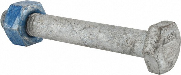 Hex Head Bolt: 1/2-13, 3-3/4" Length Under Head, Steel, Grade A325