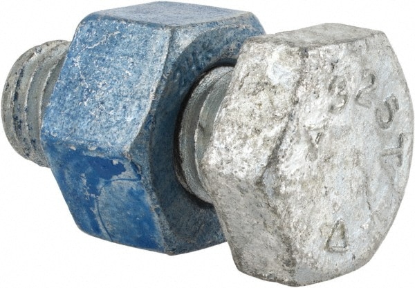 Hex Head Bolt: 5/8-11, 1-1/2" Length Under Head, Steel, Grade A325