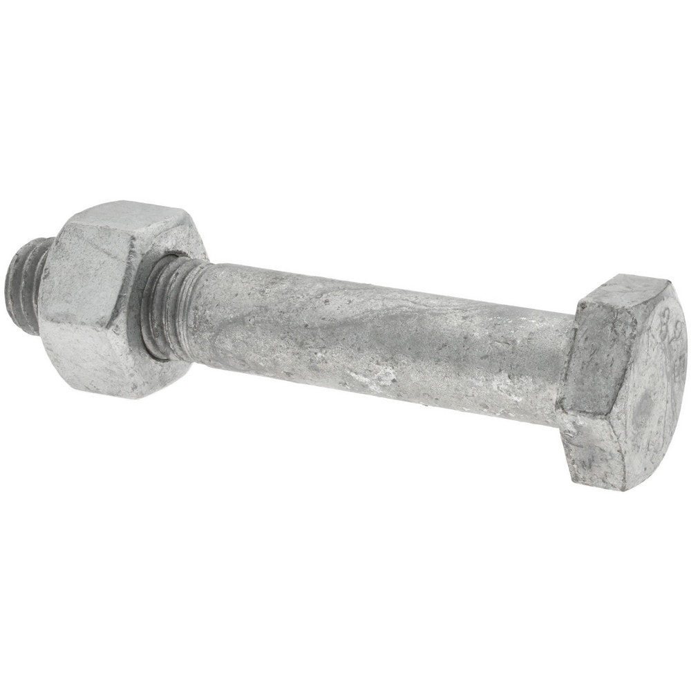 Hex Head Bolt: 5/8-11, 3-1/4" Length Under Head, Steel, Grade A325