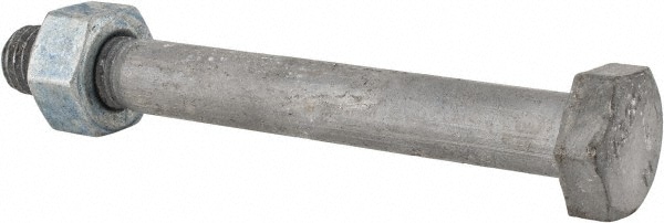 Hex Head Bolt: 5/8-11, 5-1/2" Length Under Head, Steel, Grade A325