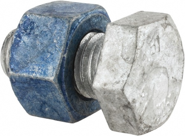 Hex Head Bolt: 3/4-10, 1-1/2" Length Under Head, Steel, Grade A325