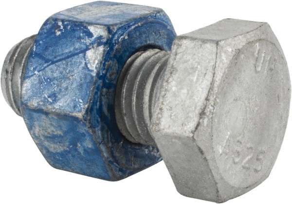 Hex Head Bolt: 3/4-10, 1-3/4" Length Under Head, Steel, Grade A325