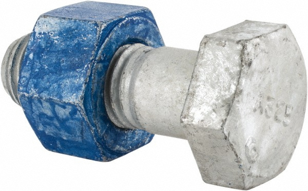 Hex Head Bolt: 3/4-10, 2-1/4" Length Under Head, Steel, Grade A325