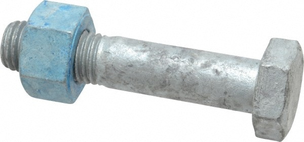 Hex Head Bolt: 3/4-10, 3-3/4" Length Under Head, Steel, Grade A325