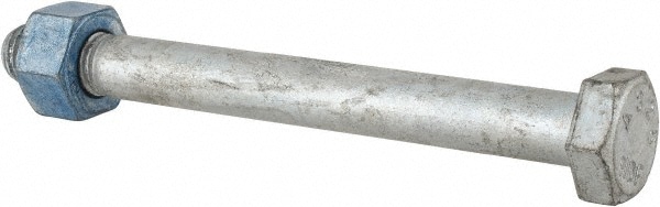 Hex Head Bolt: 3/4-10, 7-1/2" Length Under Head, Steel, Grade A325