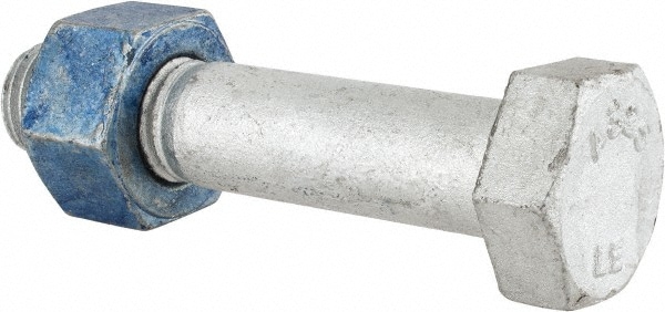 7/8-9 Thread, 4-1/4" Length Under Head, Steel Hex Head Bolt