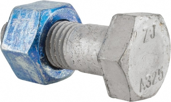 Hex Head Bolt: 1-8, 3" Length Under Head, Steel, Grade A325