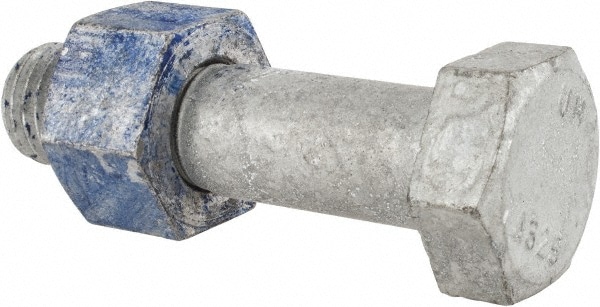Hex Head Bolt: 1-8, 4" Length Under Head, Steel, Grade A325