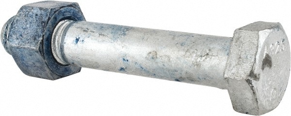 Hex Head Bolt: 1-8, 6" Length Under Head, Steel, Grade A325