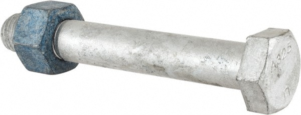 Hex Head Bolt: 1-8, 7" Length Under Head, Steel, Grade A325