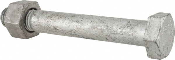 Hex Head Bolt: 1-8, 7-1/2" Length Under Head, Steel, Grade A325