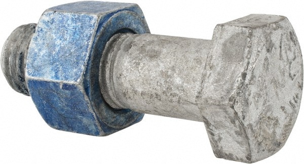 Hex Head Bolt: 1-1/8-7, 3-3/4" Length Under Head, Steel, Grade A325