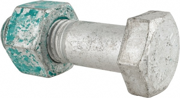 Hex Head Bolt: 1-1/8-7, 4" Length Under Head, Steel, Grade A325