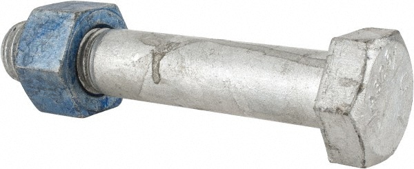 Hex Head Bolt: 1-1/8-7, 6-1/2" Length Under Head, Steel, Grade A325