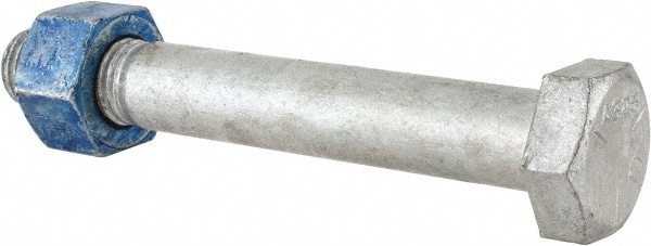 Hex Head Bolt: 1-1/8-7, 8" Length Under Head, Steel, Grade A325