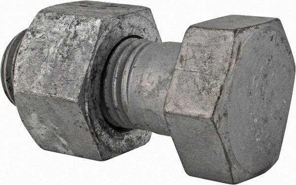 Hex Head Bolt: 1-1/4-7, 3-1/4" Length Under Head, Steel, Grade A325