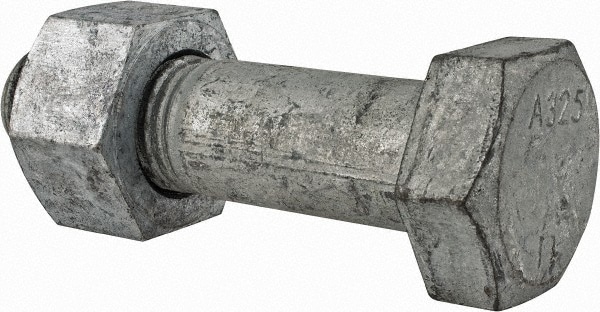 Hex Head Bolt: 1-1/4-7, 4-3/4" Length Under Head, Steel, Grade A325