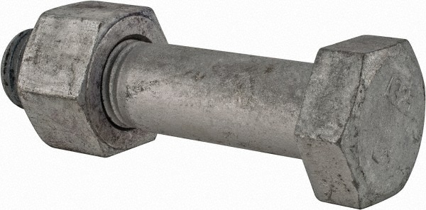 Hex Head Bolt: 1-1/4-7, 5" Length Under Head, Steel, Grade A325