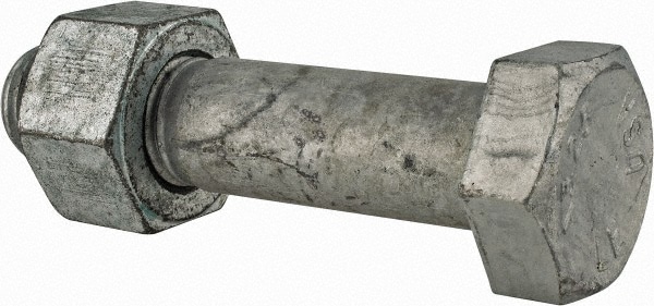 Hex Head Bolt: 1-1/4-7, 5-1/2" Length Under Head, Steel, Grade A325