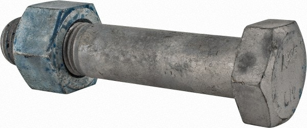 Hex Head Bolt: 1-1/4-7, 6-1/2" Length Under Head, Steel, Grade A325