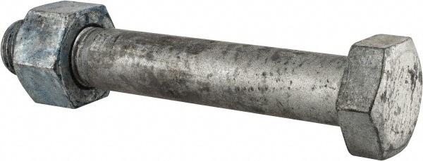 Hex Head Bolt: 1-1/4-7, 8" Length Under Head, Steel, Grade A325