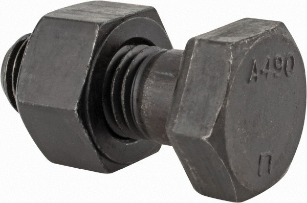 Hex Head Bolt: 3/4-10, 2" Length Under Head, Steel, Grade A490