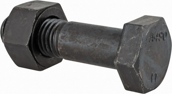 Hex Head Bolt: 3/4-10, 3" Length Under Head, Steel, Grade A490