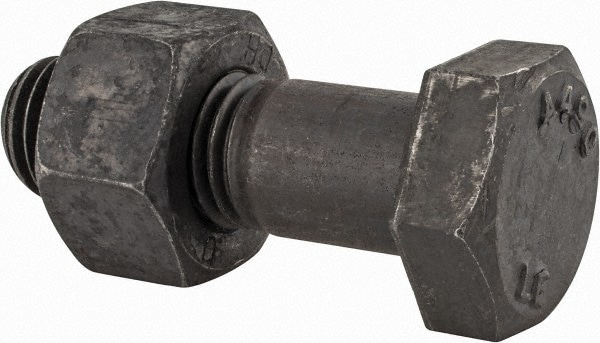 Hex Head Bolt: 7/8-9, 2-3/4" Length Under Head, Steel, Grade A490