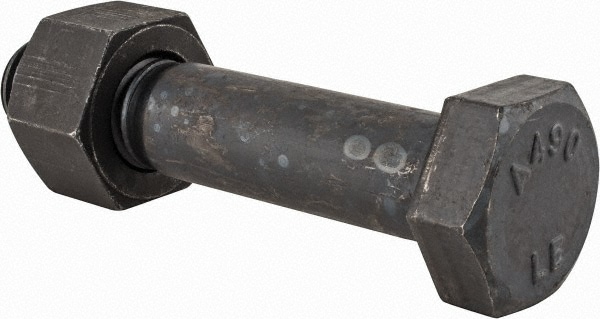 Hex Head Bolt: 1-8, 5" Length Under Head, Steel, Grade A490