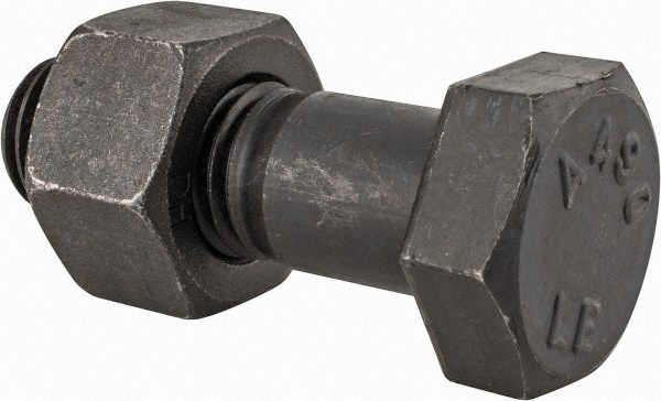 Hex Head Bolt: 1-1/8-7, 3-1/2" Length Under Head, Steel, Grade A490