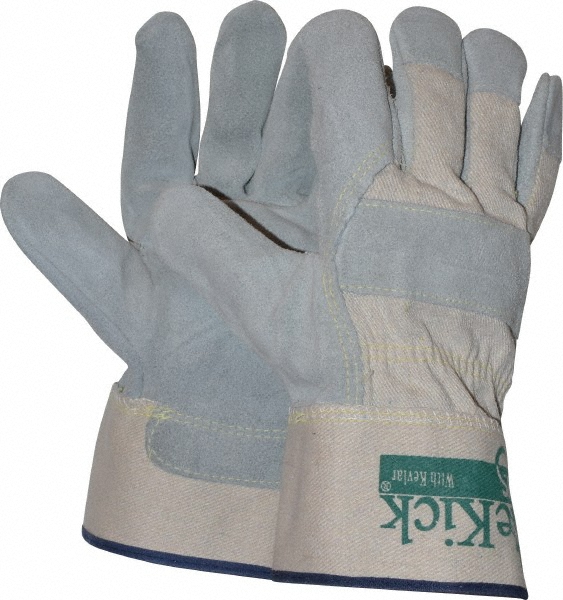 MCR Safety Size XL Cowhide Work Gloves - Uncoated, Safety Cuff, Gray, Paired | Part #16010XL