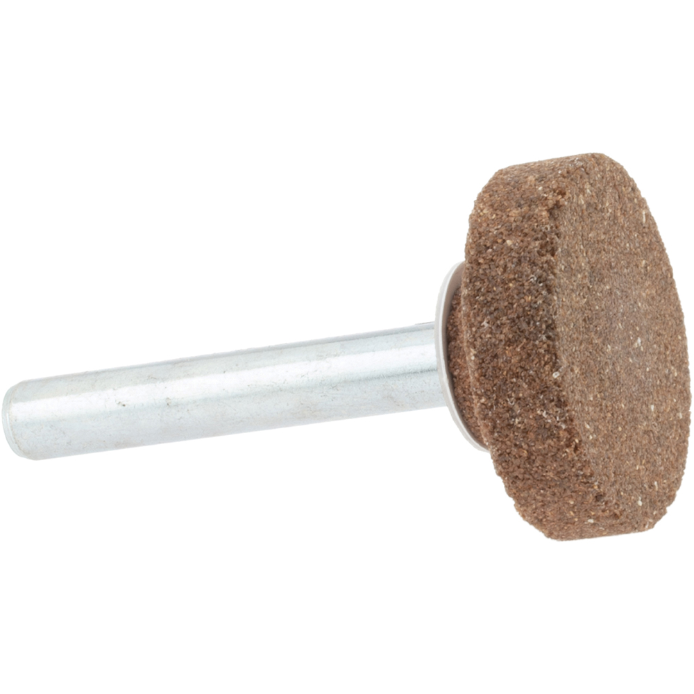 Mounted Point: 1/4" Thick, 1/4" Shank Dia, W216, 60 Grit, Medium