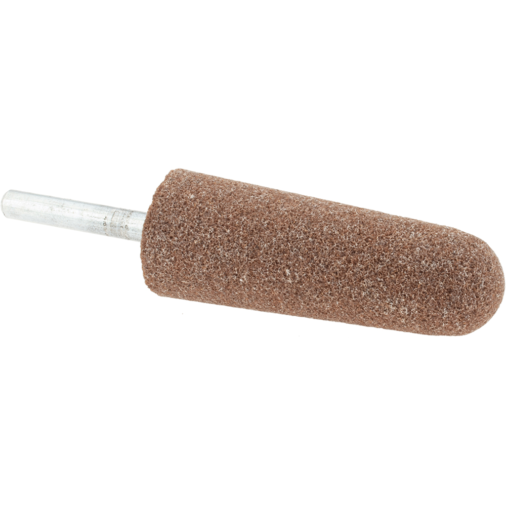 Mounted Point: 2-3/4" Thick, 1/4" Shank Dia, A3, 60 Grit, Medium