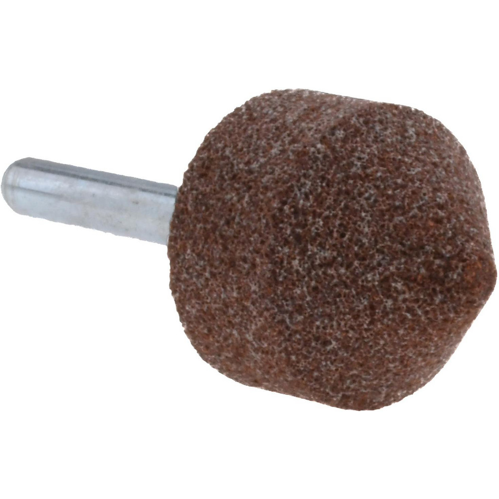Mounted Point: 1-1/8" Thick, 1/4" Shank Dia, A13, 60 Grit, Medium