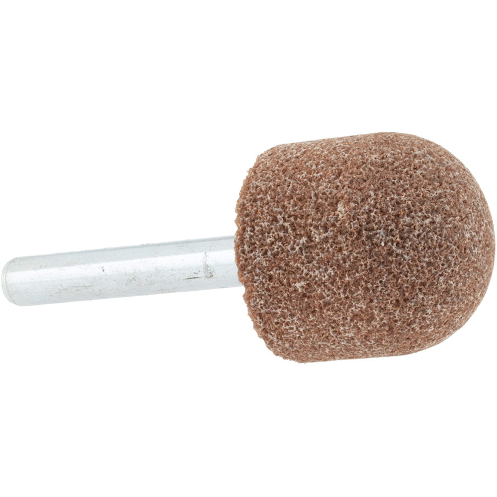 Mounted Point: 1" Thick, 1/4" Shank Dia, A21, 60 Grit, Medium