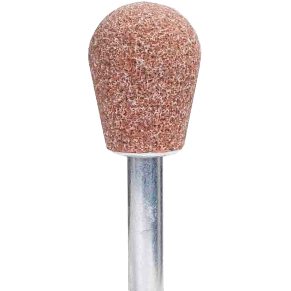 Mounted Point: 1" Thick, 1/4" Shank Dia, A23, 60 Grit, Medium