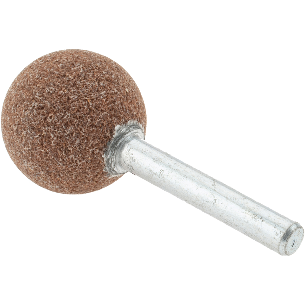 Norton Mounted Point 1" Thick, 1/4" Shank Dia, A25, 60 Grit, Medium